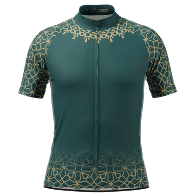 Men's Cyclist Short Sleeve Cycling Jersey Performance Quick-Dry Comfort Green