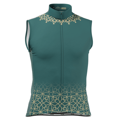 Men's Cyclist Sleeveless Cycling Jersey Quick Dry & Breathable Comfort Green