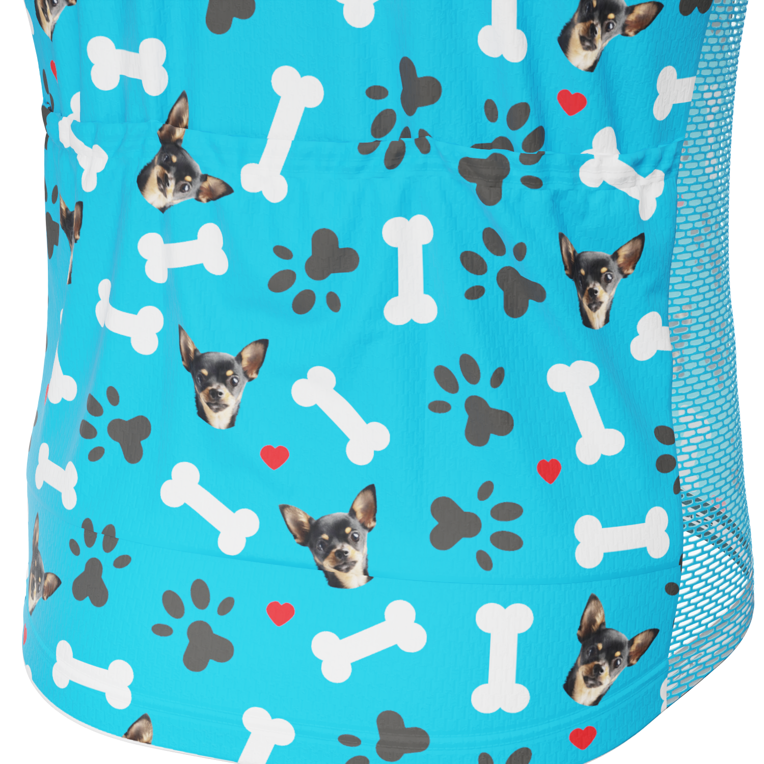 Men's Custom Pet Bones Cycling Kit Durable Personalized Gear Blue