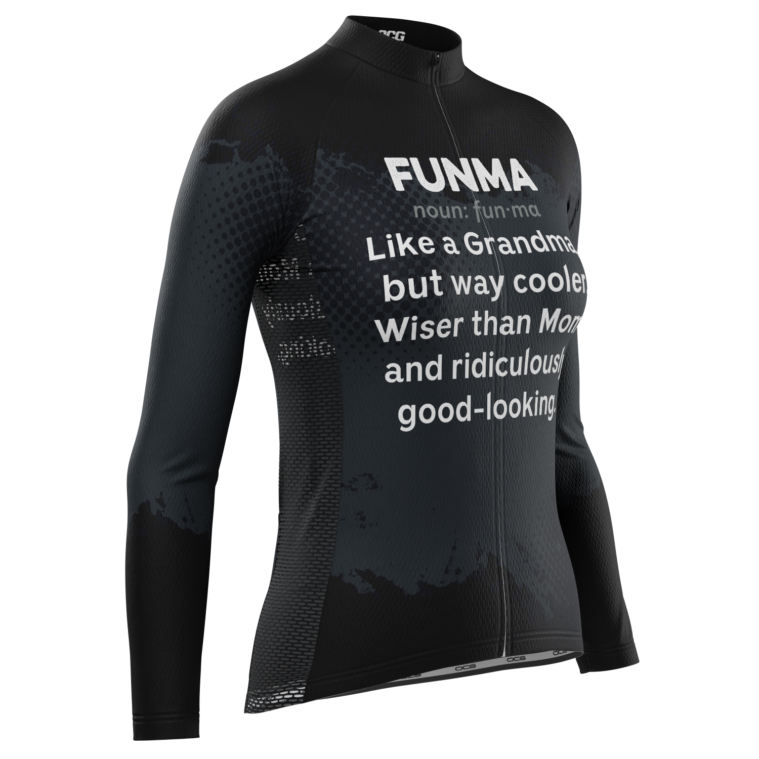 Women's Funma Long Sleeve Cycling Jersey Quick-Dry Sublime Comfort Black