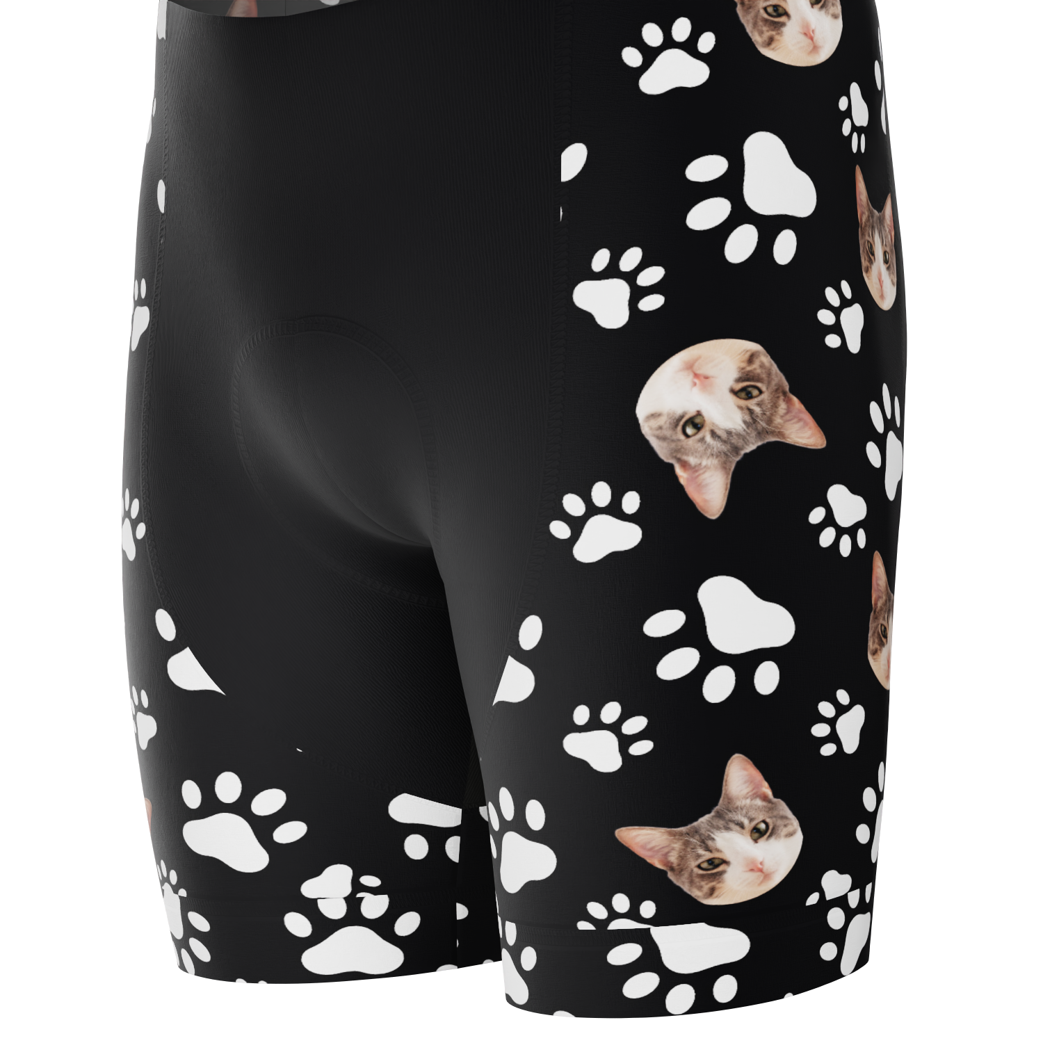 Men's Custom Pet Paws Cycling Kit Performance & Comfort Black