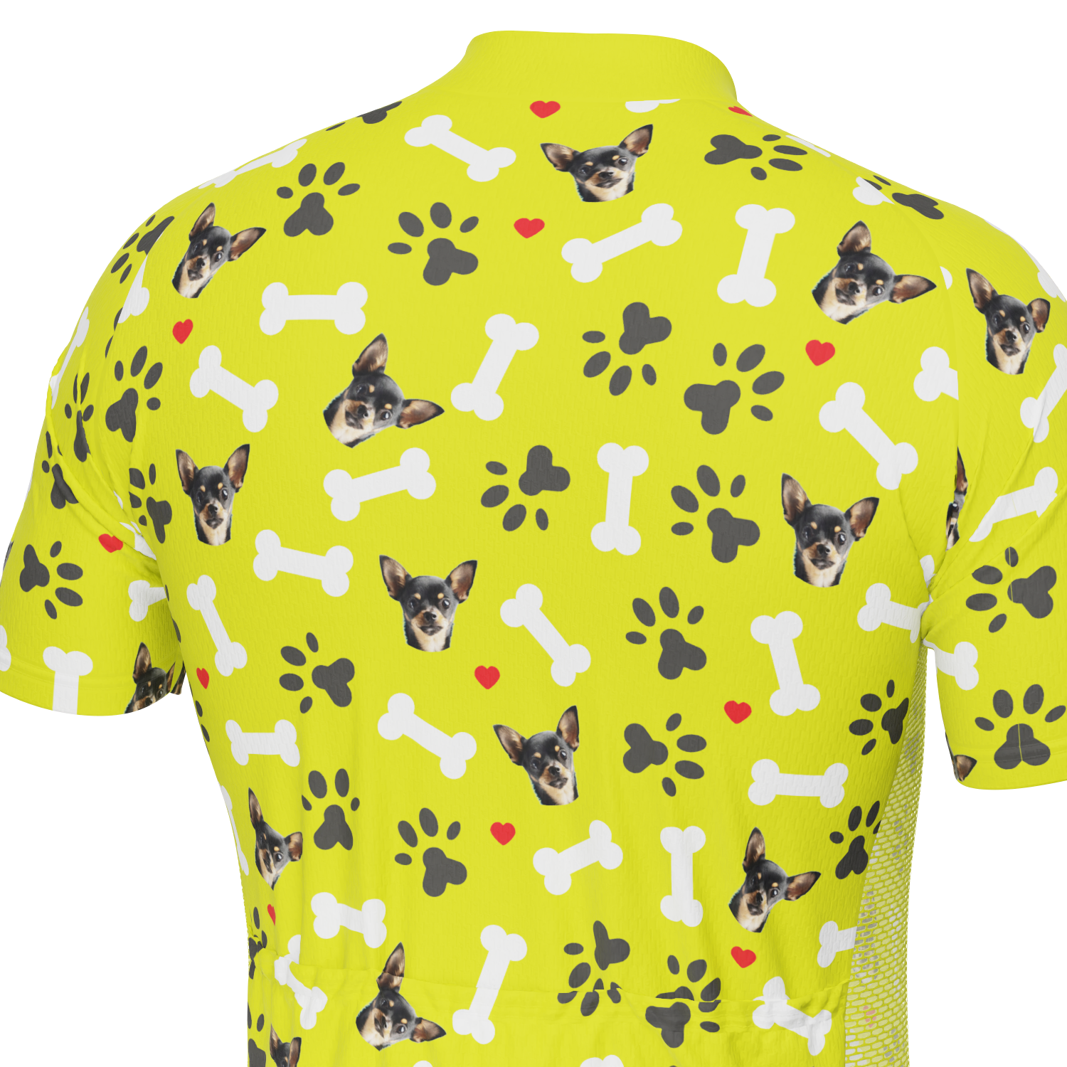 Men's Custom Pet Bones Cycling Kit Durable Personalized Gear Lime