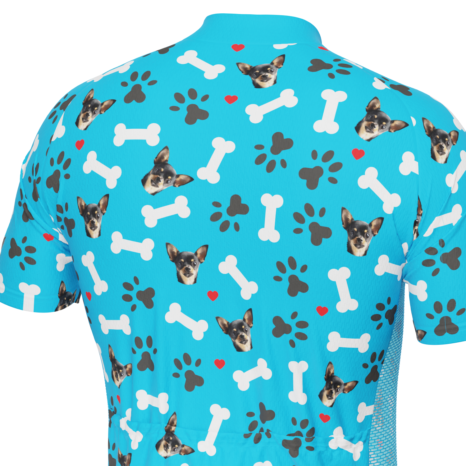 Men's Custom Pet Bones Cycling Kit Durable Personalized Gear Blue