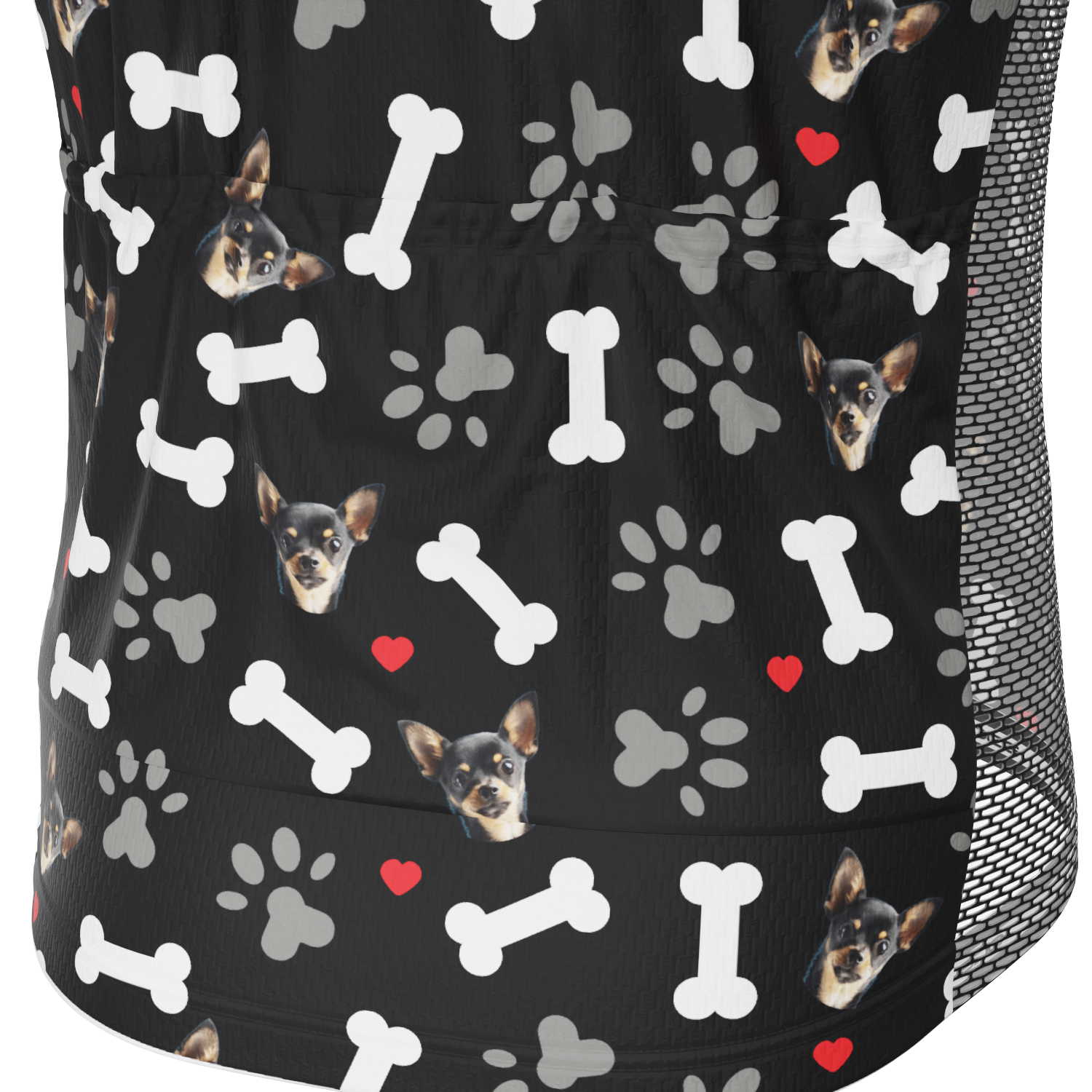 Men's Custom Pet Bones Cycling Kit Durable Personalized Gear Black