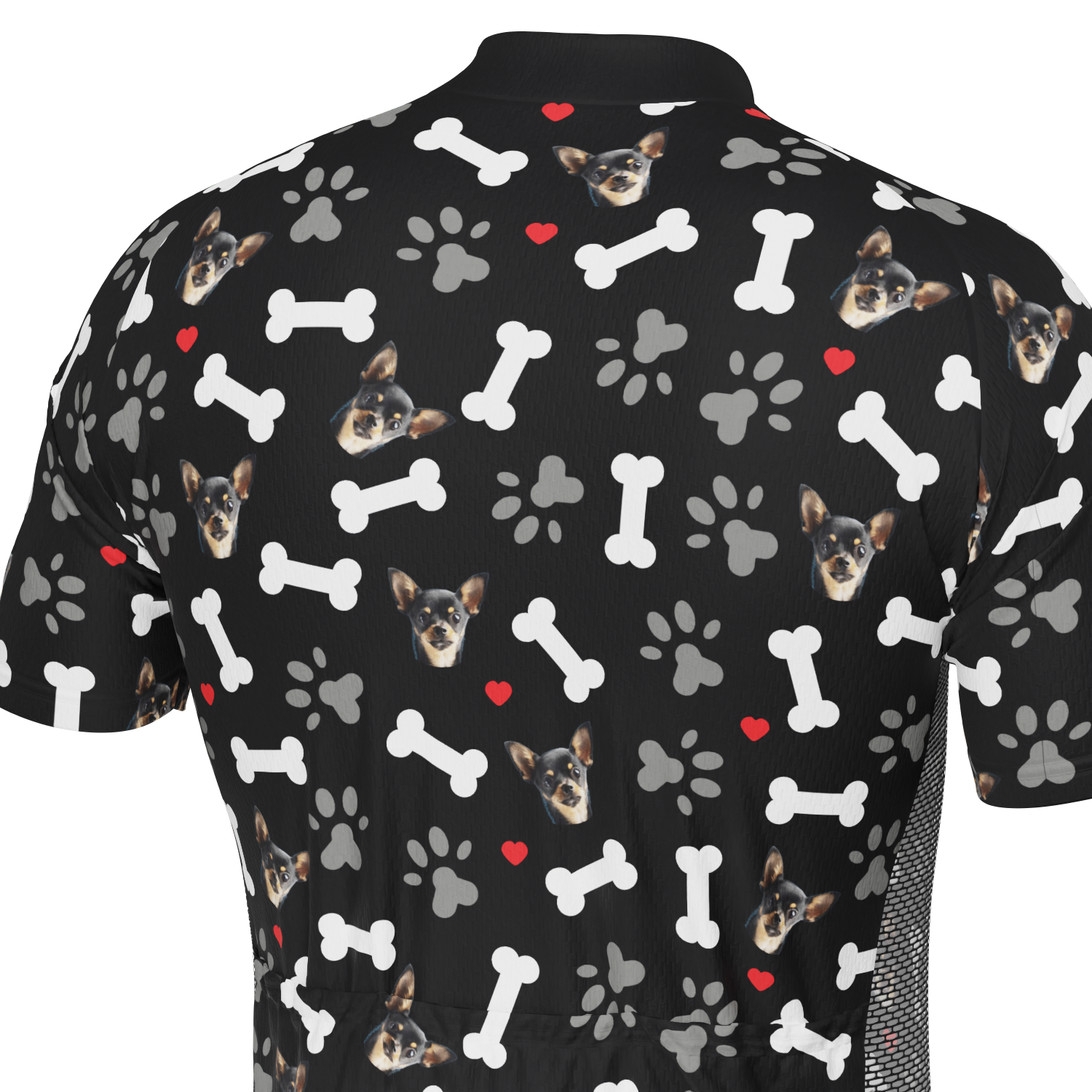 Men's Custom Pet Bones Cycling Kit Durable Personalized Gear Black