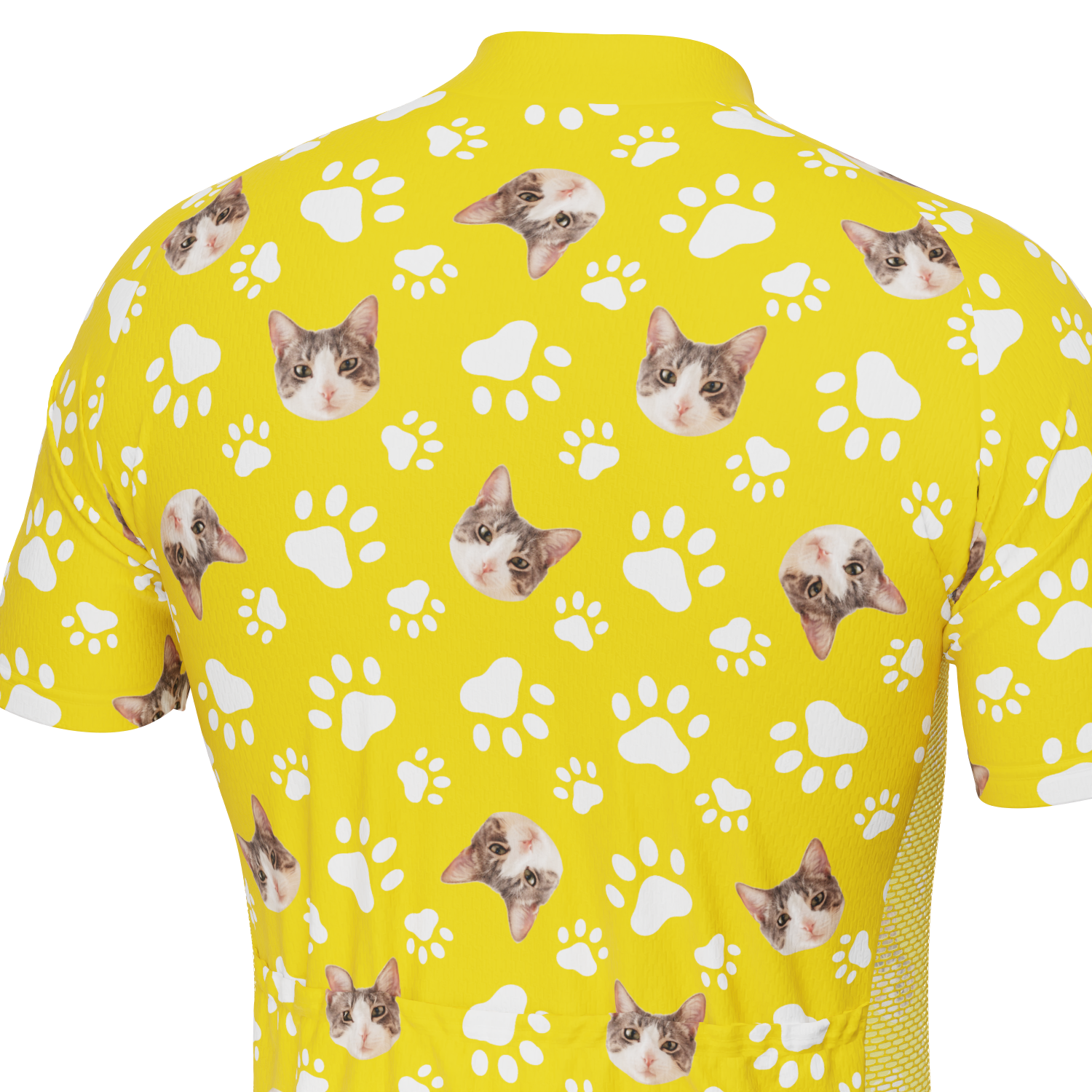 Men's Custom Pet Paws Cycling Kit Performance & Comfort Yellow