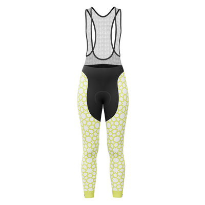 Women's Islamic Geometry Gel Padded Cycling Bib Tights Quick-Dry Comfort Gold