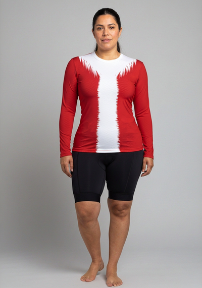 Women's Santa Claus Christmas Suit Long Sleeve Running Shirt