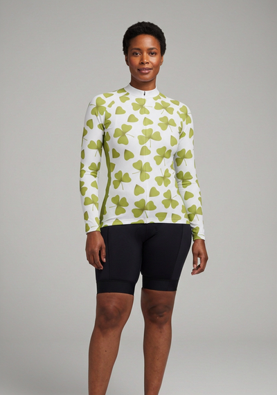 Women's Three Leaf Clover Long Sleeve Cycling Jersey