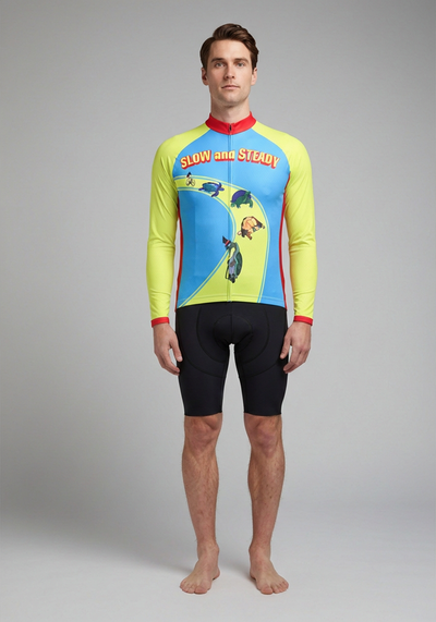 Men's Slow and Steady Long Sleeve Cycling Jersey