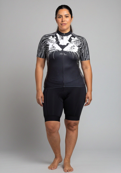 Women's Cat & Whiskers Short Sleeve Cycling Jersey