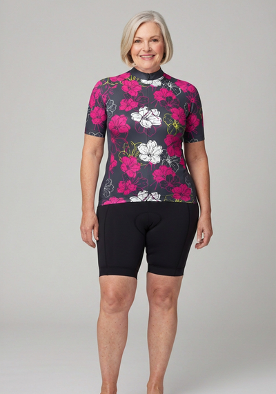 Women's Floral Frenzy Short Sleeve Cycling Jersey