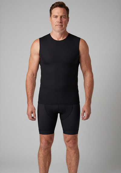 Men's Basics Black Lightweight Mesh Cycling Base-Layer