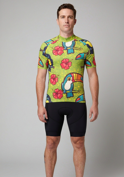 Men's Tucan Hibiscus Short Sleeve Cycling Jersey