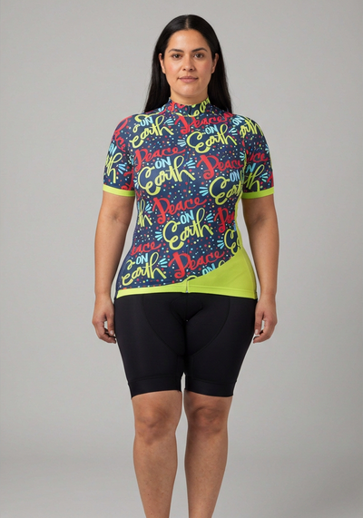 Women's Peace on Earth Short Sleeve Cycling Jersey