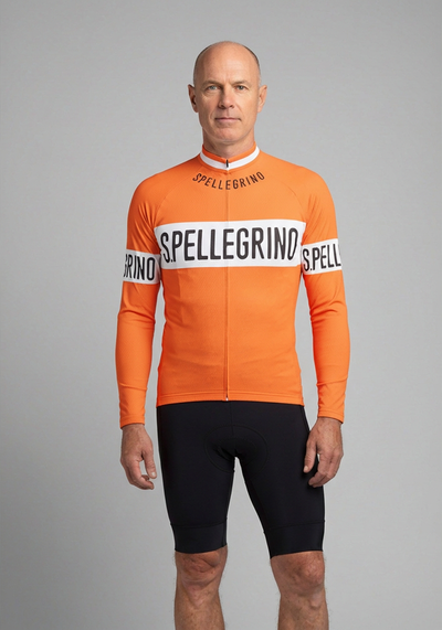 Men's Retro 1976 San Pellegrino Long Sleeve Cycling Jersey