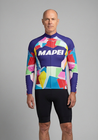 Men's Retro Mapei Classic Long Sleeve Cycling Jersey