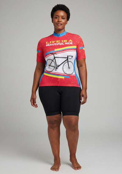 Women's Life is a Beautiful Ride Short Sleeve Cycling Jersey