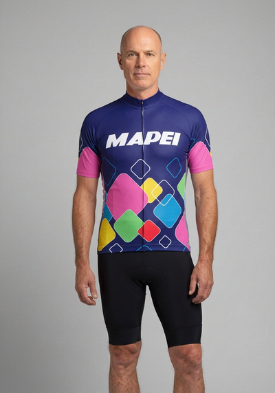 Men's Modern Mapei Classic Short Sleeve Cycling Jersey