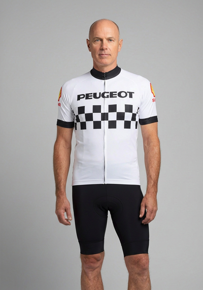 Men's Peugeot Shell Retro 1983 Short Sleeve Cycling Jersey