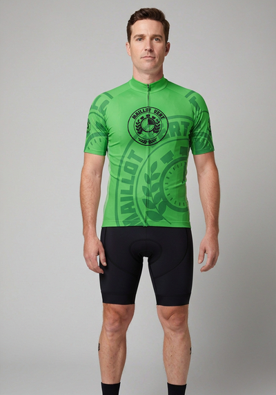 Men's Tour de France Green Sprinters Maillot Vert Short Sleeve Cycling Jersey
