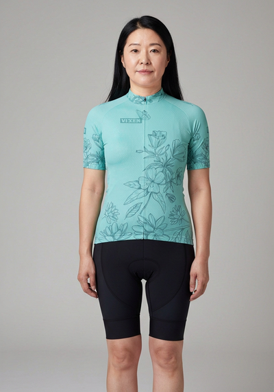 Women's Flower Power Short Sleeve Cycling Jersey
