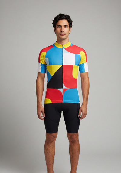 Men's Clean Grey Short Sleeve Cycling Jersey