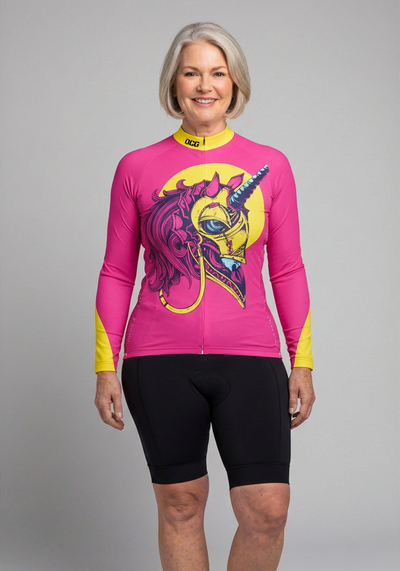 Women's Iron Unicorn Long Sleeve Cycling Jersey