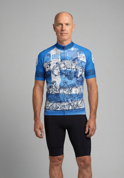 Men's Ancient Greece Short Sleeve Cycling Jersey