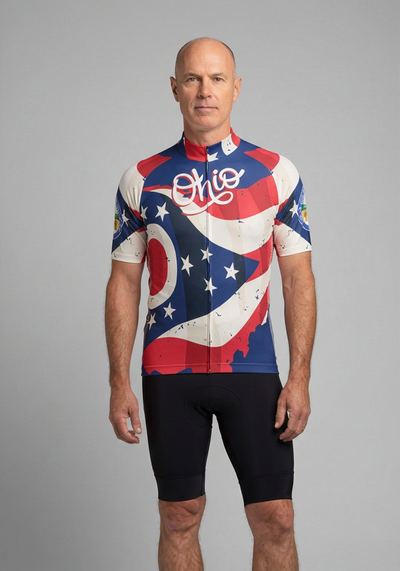 Men's Ohio US State Icon Short Sleeve Cycling Jersey