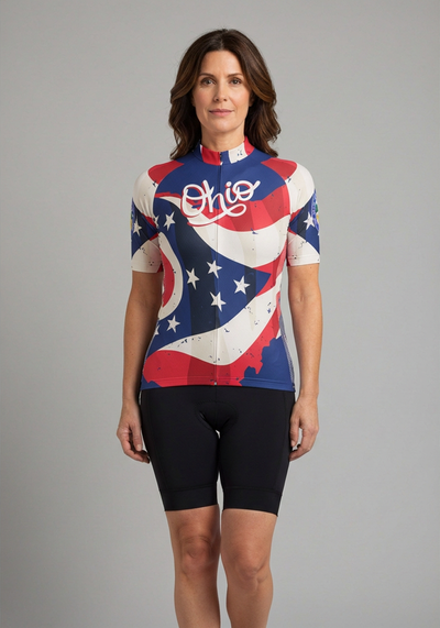 Women's Ohio US State Icon Short Sleeve Cycling Jersey