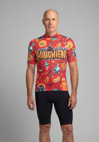 Men's Halloween Trick or Treat Short Sleeve Cycling Jersey