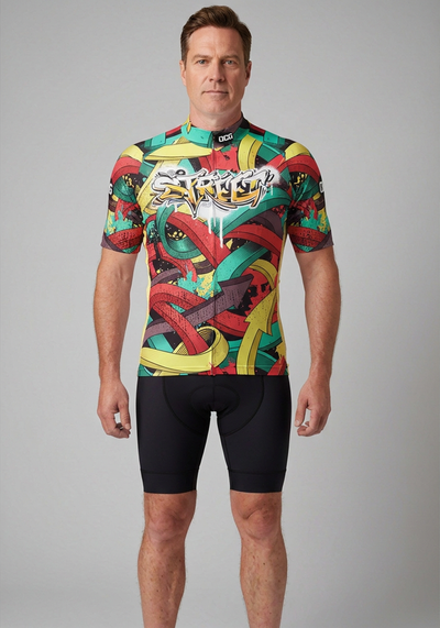 Men's Street Graffiti Short Sleeve Cycling Jersey