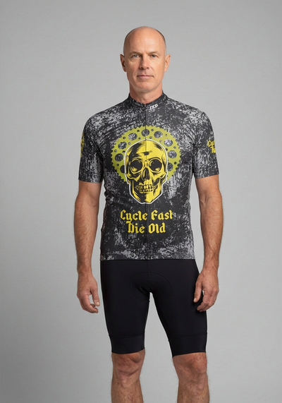 Men's Cycle Fast Die Old Short Sleeve Cycling Jersey