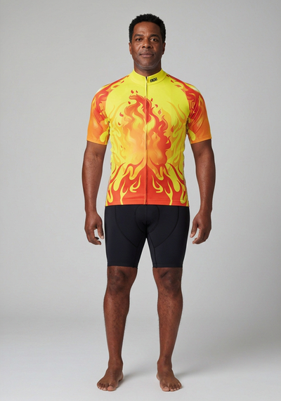 Men's On Fire Short Sleeve Cycling Jersey