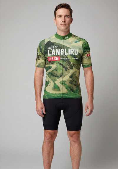 Men's Alto de L'Angliru Epic Climbs Short Sleeve Cycling Jersey