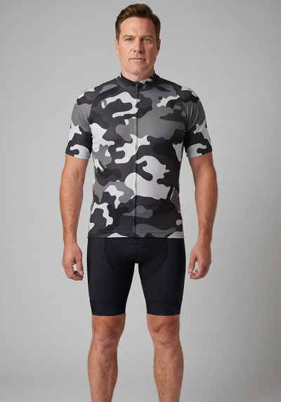 Men's Camouflage Short Sleeve Cycling Jersey