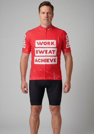 Men's Work Sweat Achieve Short Sleeve Cycling Jersey