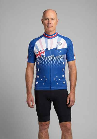 Men's World Countries Team Australia Icon Short Sleeve Cycling Jersey