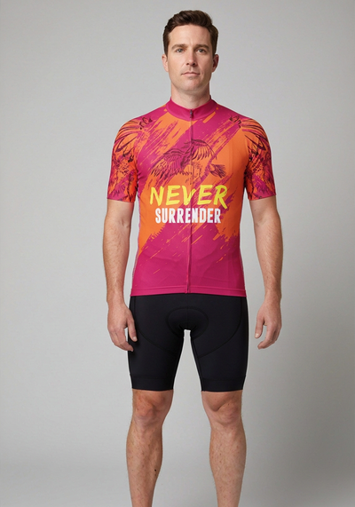 Men's Never Surrender Short Sleeve Cycling Jersey