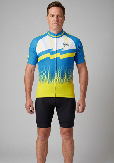 Men's World Countries Team Ukraine Icon Short Sleeve Cycling Jersey