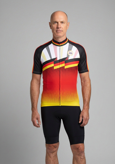 Men's World Countries Team Germany Icon Short Sleeve Cycling Jersey