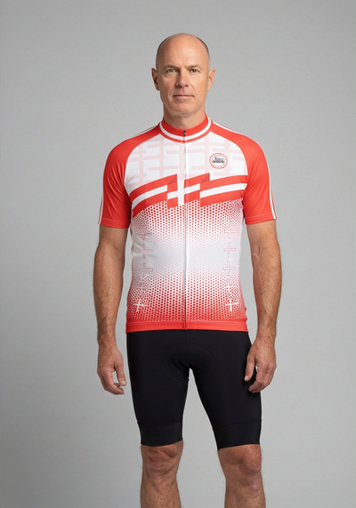 Men's World Countries Team Denmark Icon Short Sleeve Cycling Jersey