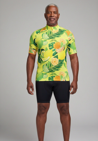 Men's Citrus Explosion Short Sleeve Cycling Jersey