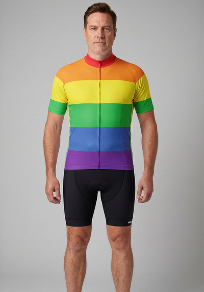 Men's LGBT Classic Gay Pride Short Sleeve Cycling Jersey