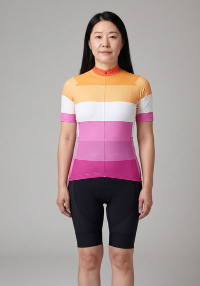 Women's LGBT Lesbian Pride Short Sleeve Cycling Jersey
