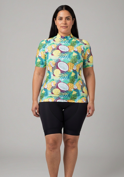 Women's Pina Colada Short Sleeve Cycling Jersey