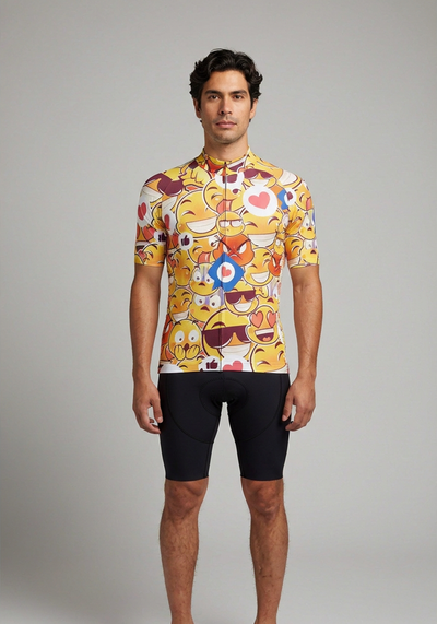 Men's Emoji Mayhem Short Sleeve Cycling Jersey