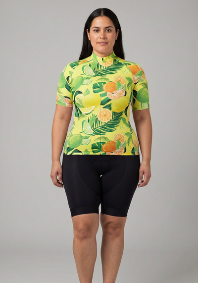 Women's Citrus Explosion Short Sleeve Cycling Jersey