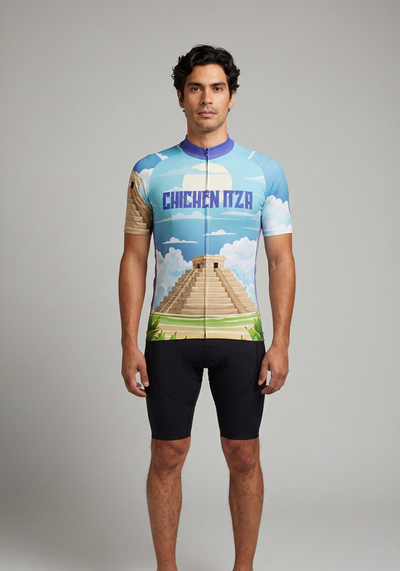 Men's Around The World - Chichen Itza Short Sleeve Cycling Jersey